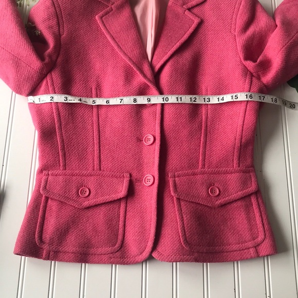 Express pink blazer wool button up jacket pocket - Picture 2 of 7
